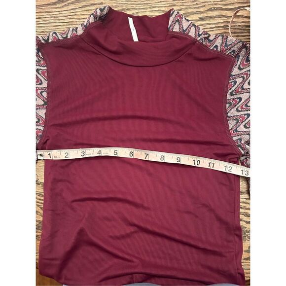 Free People Retro Contrast Sleeve Eve Top  size small - Picture 4 of 7